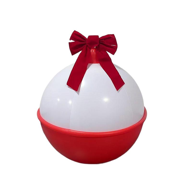 

1 шт. С бантами Вечеринка Круглый Декор для елки Колокольчик Цвета двора ПВХ Надувные Рождественские шары Дом красный/белый