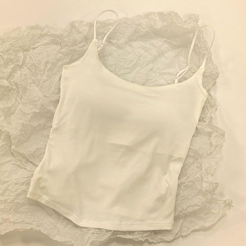 Сладкий Пряный Плиссированный Топ-Майка с Чашечками - Облегающий Женский Летний Модный One Size