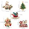 1PCS Christmas Reindeer Brooch Alloy Rhinestone Design Women Fashion Pin Holiday Party Gift Jewelry Accessory New Style