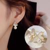 Natural Freshwater Pearl Earrings Women's Design Sense Love Stud Earrings New Korean Ins Sense Retro Earrings Silver Needle Tide