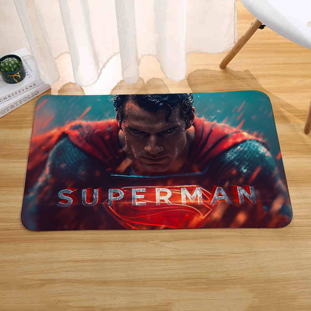S-Superman Floor Mats Home Laundry Rug Carpet For Living Room Decor Lounge Area Anti-slip Foot Mat Entrance Doormat