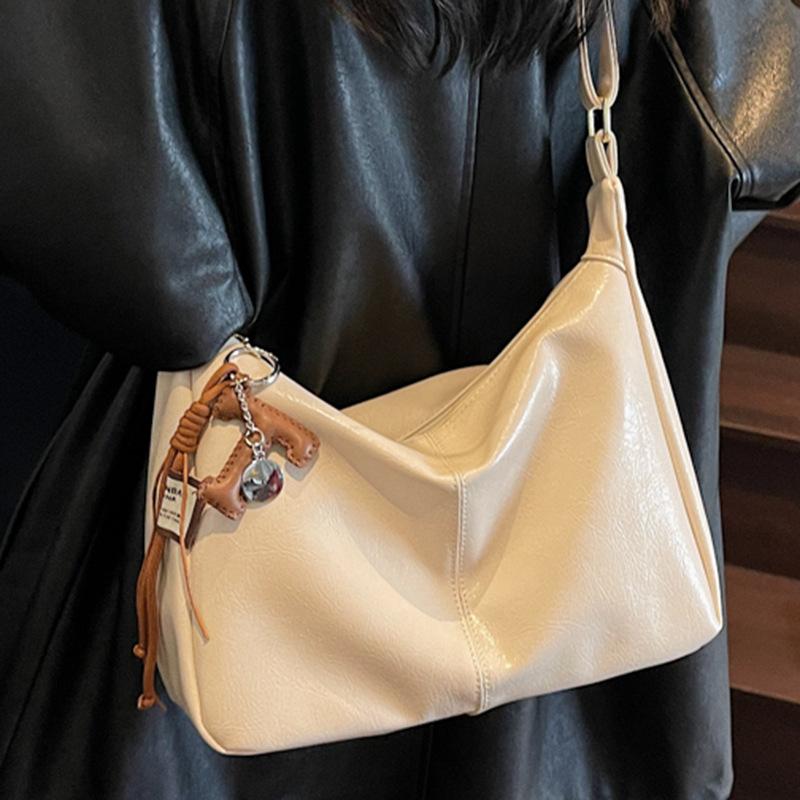 Didelės talpos krepšys Retro ir stilingas krepšys kasdieniam naudojimui Minkštos odos krepšys vienam peties dirželiui / nešiojamas per petį