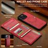 Compatible with iPhone 17 Pro magnetic card holder, 16 Plus protective case, 15 Max Apple two-in-one detachable phone case
