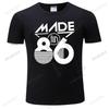 Mens Made In 1986 T Shirt 30th Birthday Gift 86 Retro Mens Short Sleeve Oneck Tshirts Summer Stree Twear Male Teeshirt