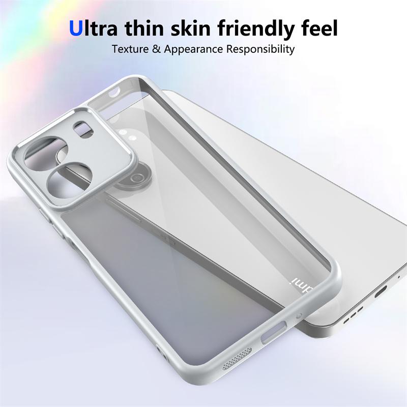 Transparent PC Soft TPU Cover For Xiaomi Redmi 13C 4G Poco C65 Case Clear Lens Protect Coque for Pocco Poko Little C65 Redmi13C