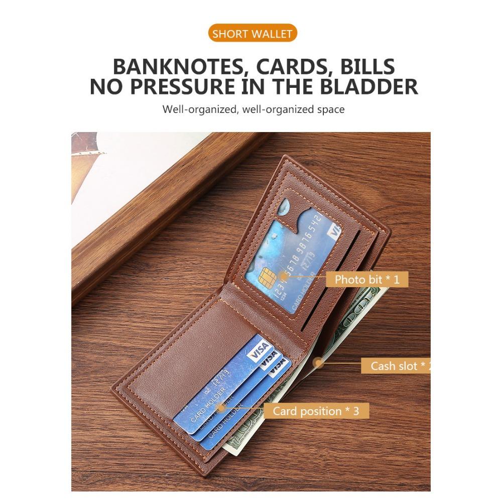 Pu Change, Wallet, Card Bag, Men's Wallet, Short Model, Wholesale From The Source Manufacturer, Men's Short Model.