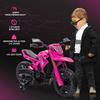 Electric Motorcycle for Children, 12V Kids Motorcycle with Training Wheels, Children's Vehicle with Horn and Start-Up Sound, 3 km/h, Pink