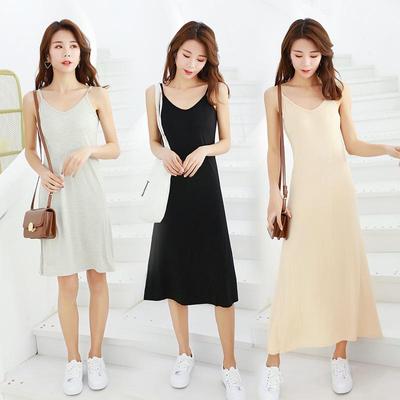 Women's Plus Size Cotton Slip Dress - Loose, Slimming, Comfortable Summer Wear