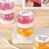 50 Pezzi Bicchieri di Plastica Trasparente Monouso Scatola per Mousse Dessert con Coperchio Dessert Acrilico Cibo Tazza per Torta 150/250/380Ml Scatola per Imballaggio
