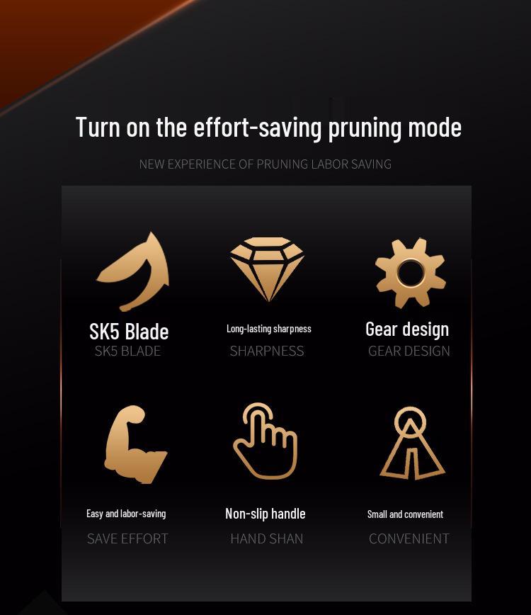 SK5 Stainless Steel Pruning Shears: Multi-Function Garden Scissors for Fruit, Flower, and Tree Care