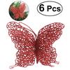 6 kusů Vánoční motýl Vánoční dekorace Ozdoby na vánoční stromek Party dekorace CDN