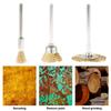 60PCS Wire Brass Wheel Brush for Dremel Rotary Tool Drill Bit Metal Rust Removal Polishing Brush Deburring T Shape Wheel Brush