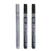 3Pcs/set White Acrylic Paint Pen for Rock Painting, Stone, Ceramic, Glass, Wood, Tire, Fabric Metal, Canvas Extra-fine Tip Black