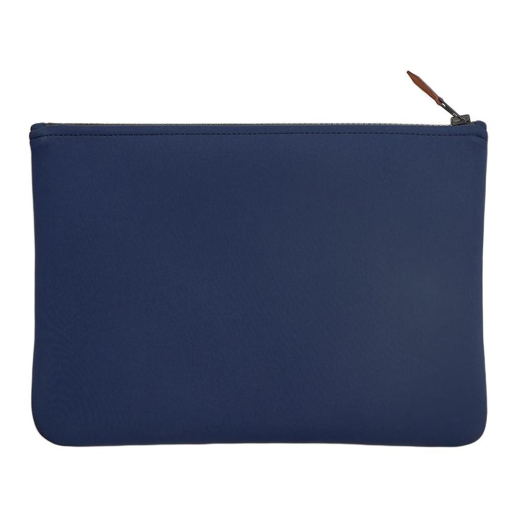 Hermes Neobain Thalassa 28 Pattern Embossed Nylon Clutch Bag Medium Women clutch bag Navy-Blue H103748MV01