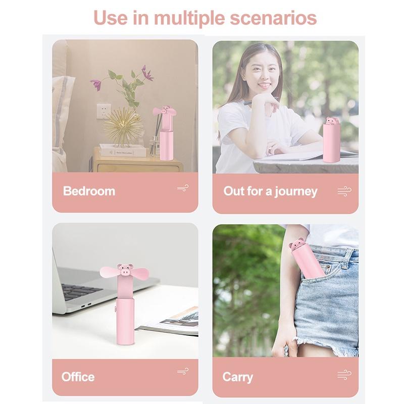 QGeeM Handheld fan Guto retractable mini USB charging small fan Portable students outdoor handheld fan