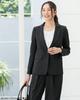 Washable Suit for Tailored Jacket and Wide Elastic Plus Business Size Black [Addrouge] Women, Pants, 2-Piece Set, Stretch, Waist, Sizes, [b5020]