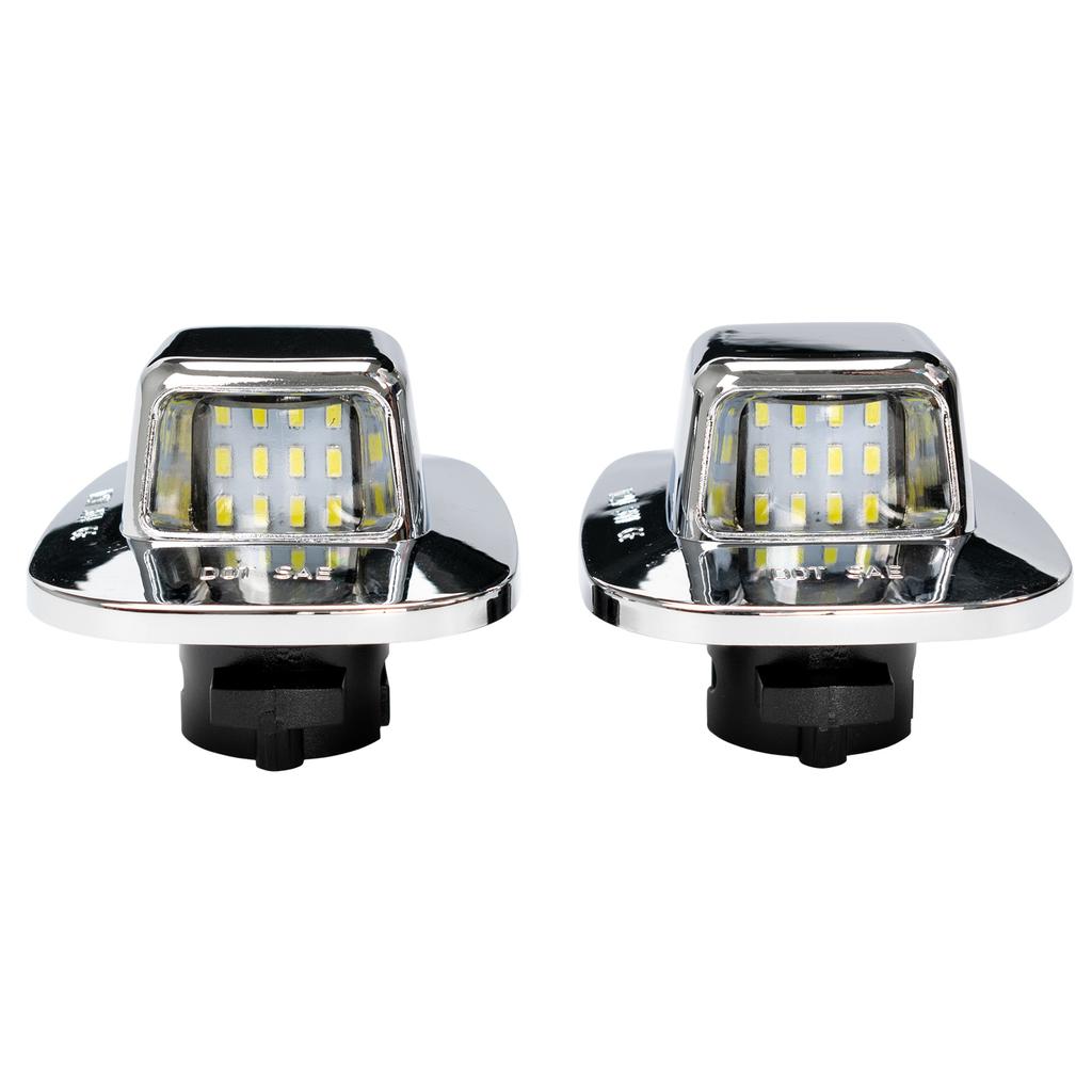 2Pcs Pickup Rear License Bumper Light Number Plate Lamp For Chevrolet Chevy GMC C/K-Series 1500 2500 3500 1988-2000 Truck LED