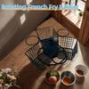 Stainless Steel Rotating French Fry Basket Sturdy with Dipping Cup Food Display Rack Portable Deep Fry Food Strainer Fast Food