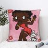 Black B-Betty Boops Square Pillow Covers Polyester Sofa Cushion Cover Cute Decorative Pillow Cover 45*45