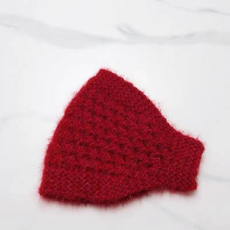 New autumn and winter warm knitted headband squirrel fleece hair accessories wide edge headscarf ear protection warm headband headgear windproof