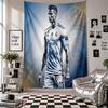 Cristiano Ronaldo Duvar Kilim Ev Dekorasyonu Yatak Odası Oturma Odası Arka Planı için Duvara Asılan Kumaş