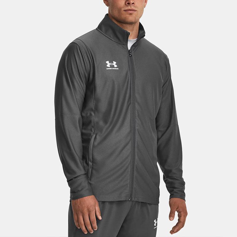Under Armour Challenger Stand Collar Zip Jacket Men Outerwear Grey 1379494-025
