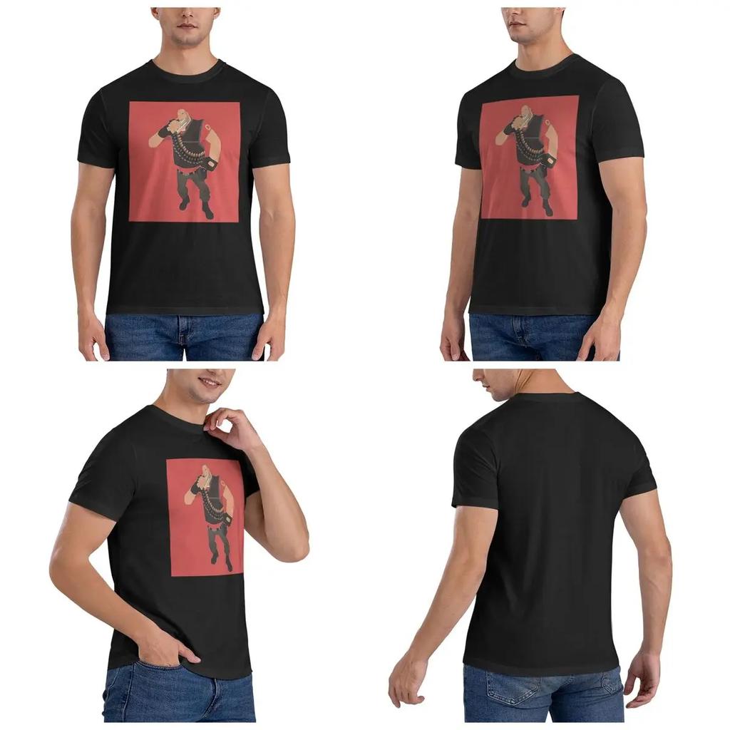 100 Cotton Team Fortress 2 Heavy Tshirt Unisexs Classic Oversized T Shirt Unisex Crew Neck Summer Shirts Tops S6xl