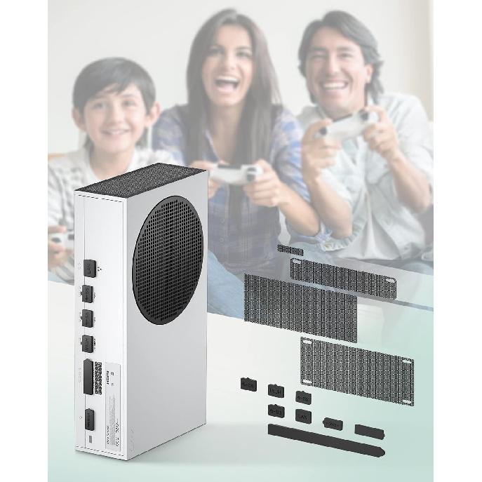 Dust Filter Set for Xbox Series S Console - Include 7 Silicone Dust Protector and 4 PVC Mesh Filter Covers