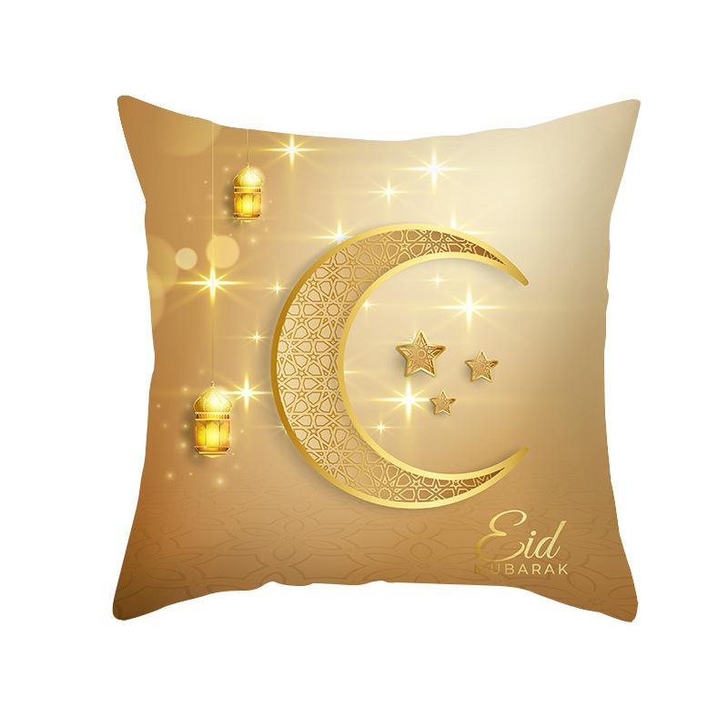 2025 Ramadan Decoration Eid Mubarak Pillowcase Decor for Home Sofa Cushion Cover Islamic Muslim Mosque Pillow Cover Gifts