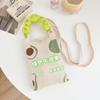 Sommer Damen Niedliche Mini-Tasche Vielseitige Mode Handytasche Cartoon Gestrickte Handtasche Umhängetasche Umhängetasche