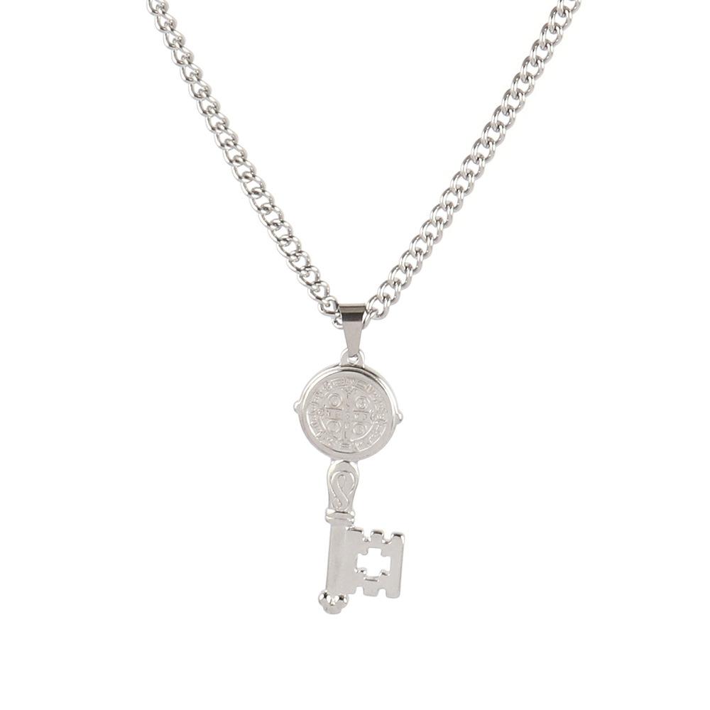 

Мода Религиозный Ключ Гидравлический Подвеска Боковая Цепочка Ожерелье Нержавеющая Сталь Индивидуальность Мужское Ожерелье