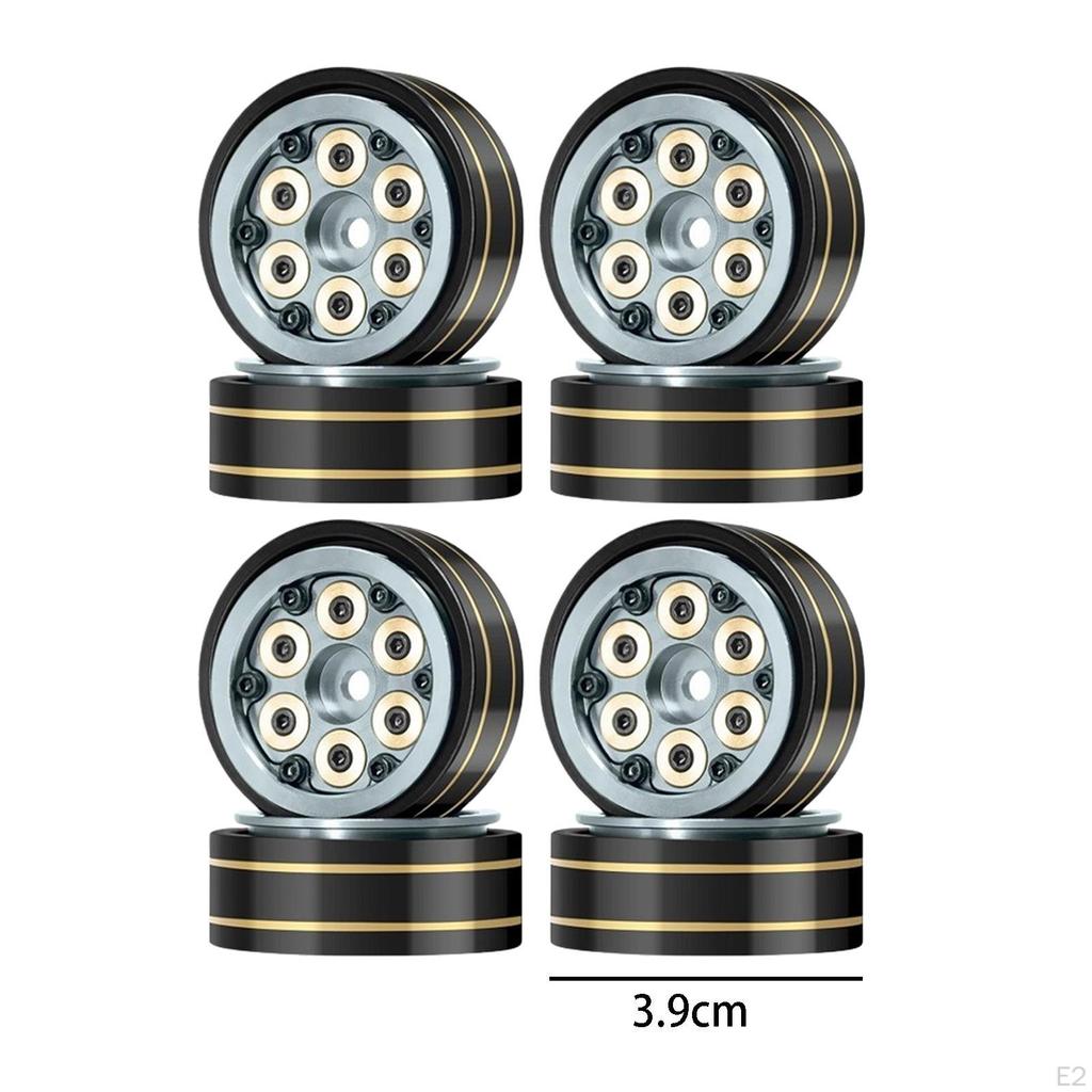 1/18 Tire Wheel Brass Counterweight Wheels RC Car Spare Part High Strength Metal Rim Hub for
