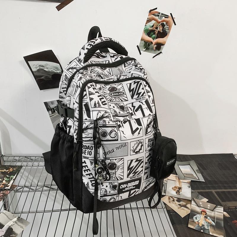 Japanese Large-Capacity Schoolbag Male College Student Leisure Sports Computer Travel Bag Lightweight Backpack Junior High School Backpack