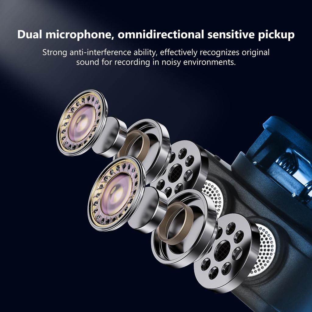 USB-C Wireless Lavalier Microphone with Noise Cancellation, for iPhone 15+/Android/PC/Camera, Vlogging, Live Streaming, Interview