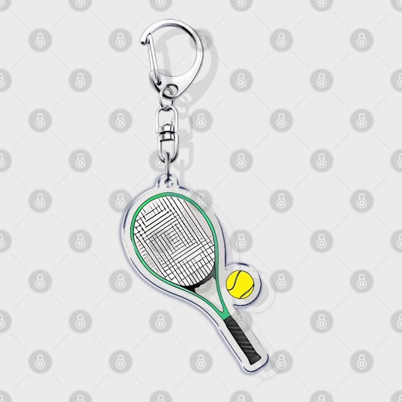 Hobby Sports Lover Tennis Ball Keychains for Accessories Bag I Love Bike Car Keyrings Jewelry Friends Father Boyfriends Gifts