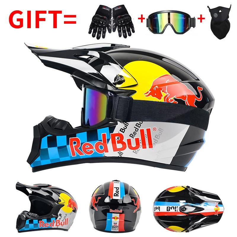 Full Face Motorcycle Helmet Off-Road ATV Dirt Bike Mountain Downhill Karting Safety Protection