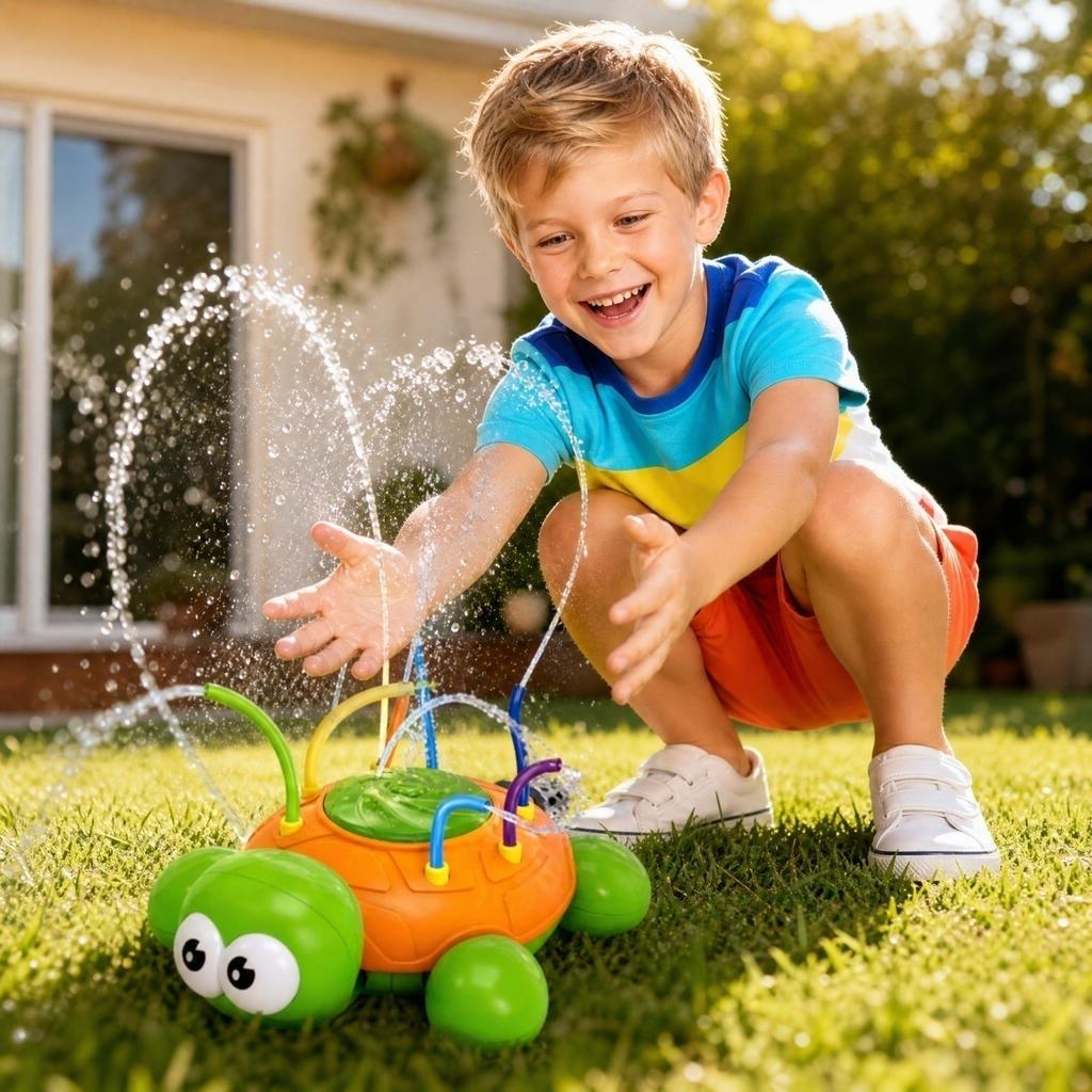 Outdoor-Sprenger-Spielzeug für Kinder - Rotierender Schildkröten-Sprenger für Sommer-Spaß im Hinterhof