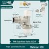 All-Copper 4-Point PPR Thermostatic Angle Valve for Radiator & Underfloor Heating