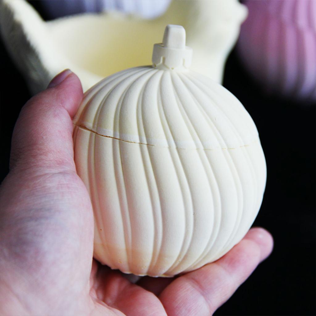 DIY Epoxy Resin Storage Container Silicone Mold Sphere Jar With Lid For Candle Holder And Storage Box Christmas