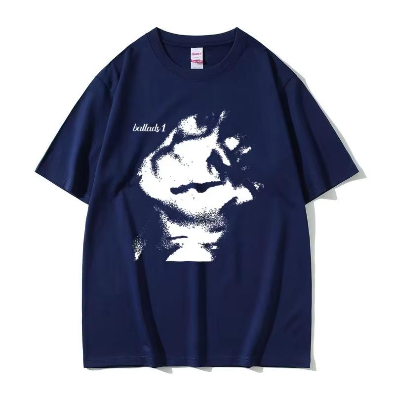 man clothing 100Cotton Tshirt Singer Joji Ballads Album American leisure Streetwear Hipster Fashionable Women Oversized shir