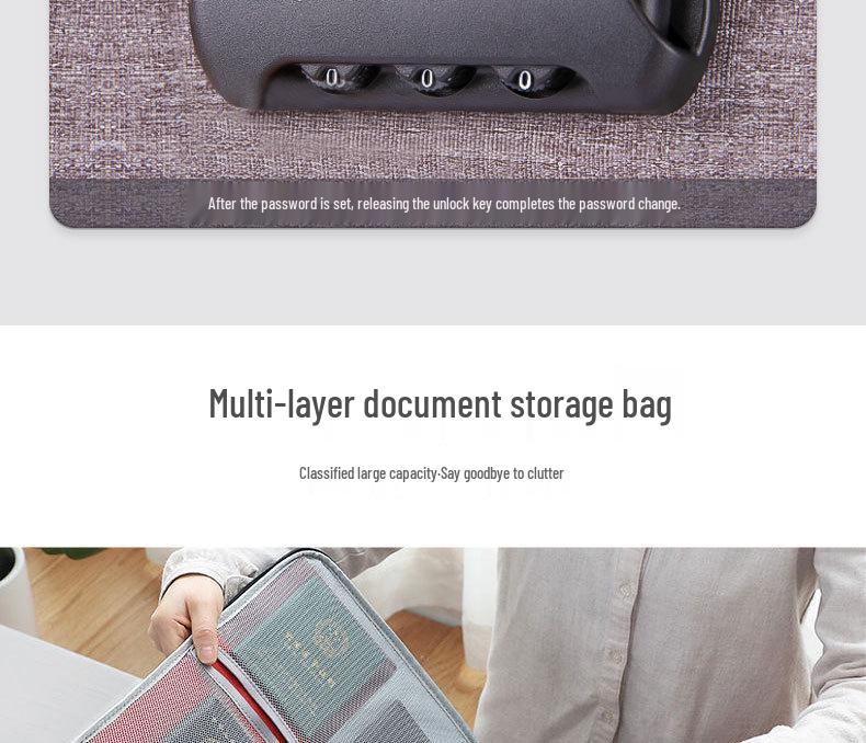 Mehrschichtige Aufbewahrungstasche für Karten, Ausweise und Dokumente