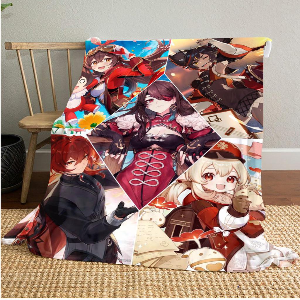 Genshin Heroes Blanket Soft And Portable All Season Home Bed Sofa Blanket Office Travel Nap Break Warm Blanket