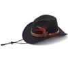 Mode mit Gürtelschnalle Filz Fedora Hüte Breiter Rand Feder Show Jazzhut Wollfilz Cowboyhut Herren Damen