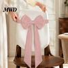Birthday Party Chair Bows Burgundy Velvet Sashes with Elastic Straps, Reusable Bow Tie Wedding Reception Decor Back Cover, Decorative Ribbon
