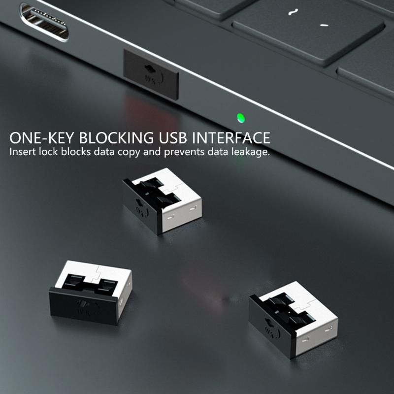 Universal USB Port Lock Keyless Computer Security Device Removable Anti Dust Protector Metal PC Material