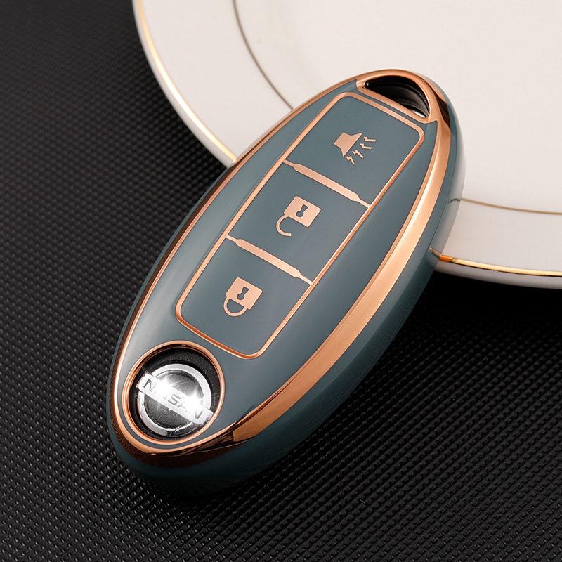 Gold Edge Key Case for 2022 Nissan Sylphy & 14th Gen Cima