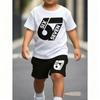 Fashion Kids Funny Number 67 Printed 11 Colors Kids T-shirt and Shorts 2 Piece Set Summer Home Outdoor Casual Outfit for Boy and Girl's Sports Set
