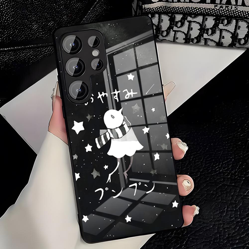 Goodnight Punpun Phone Case For Samsung A25 A13 A33 5G A54 A36 A35 A56 A52 A14 Shockproof Glass Cover