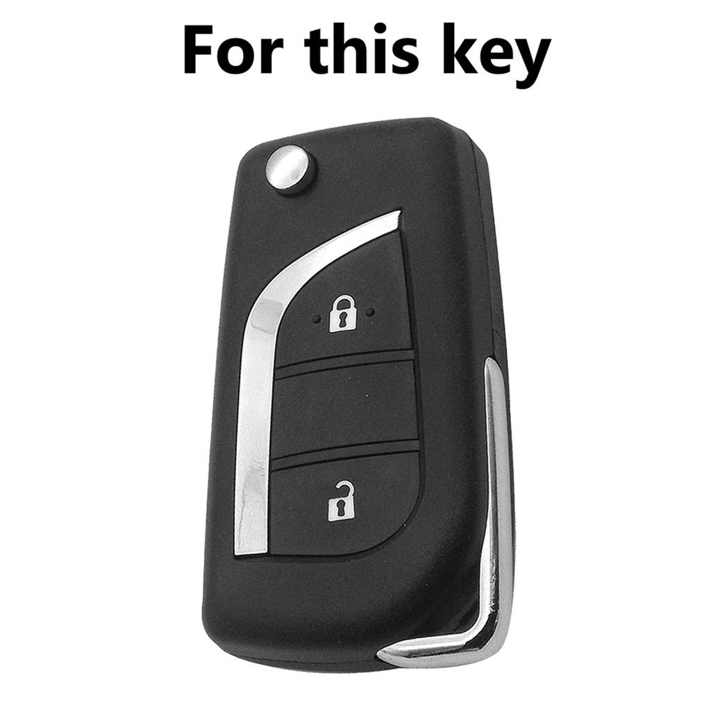 stroom Rusteloos Bedrog Buy Silicone Key Cover Case Holder 2 Button Car Flip Remote Key Fob Shell  For Toyota Yaris Aygo For Peugeot 108 For Citroen C1 at affordable prices —  free shipping, real reviews