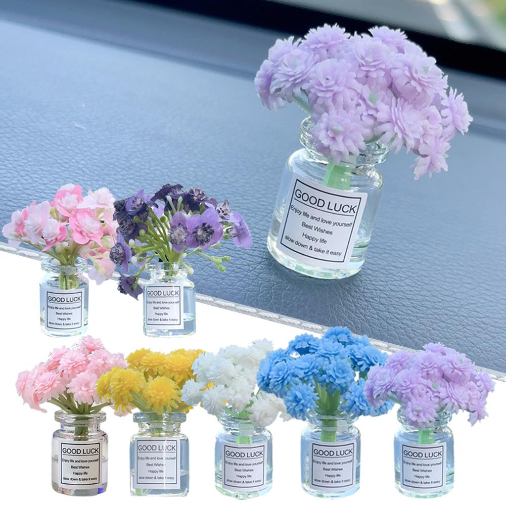 Am Auto montiert Simulation Blume Ornament Cure Gypsophila Innenzubehör Romantische Hübsche Vase Mini Frisch Konsole Neues Muster